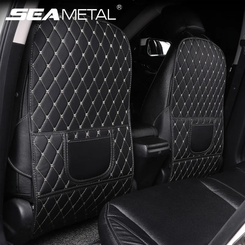 Waterproof PU Leather Car Seat Back Cover Anti Kick Pad