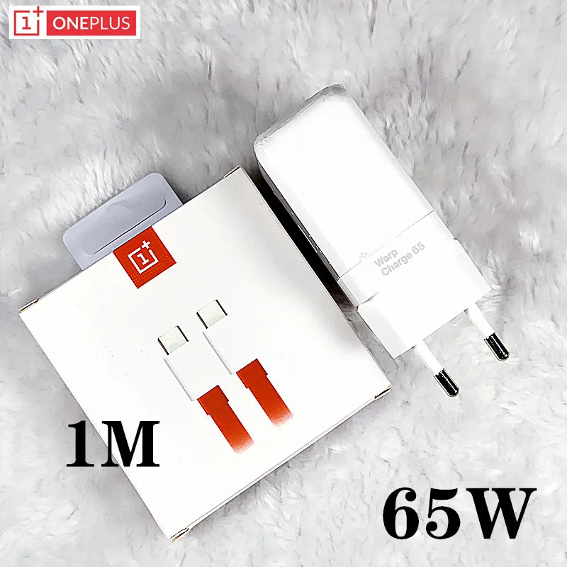 65 watt fast charger Oneplus 65w warp charger Fast charger EU/US Adapter Type C To type C Cable For OnePlus 9 Pro 9R 8T 8 Pro quick charge 2.0 Chargers