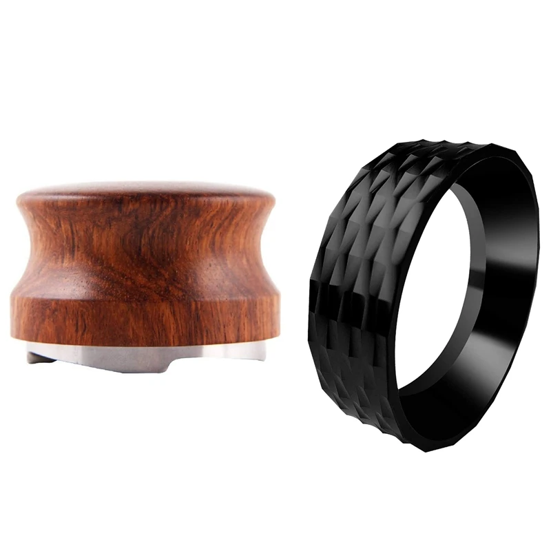 Coffee Distributor 58Mm Tamper Base With Espresso Dosing Funnel/Ring Ring |