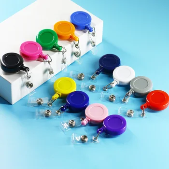 

5Pcs/set Retractable Badge ID Name Tag Card Badge Holder Reels Office Supplies