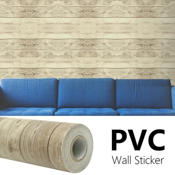 

10M Waterproof PVC Vinyl Wood Grain Self Adhesive Wallpaper Kitchen Wardrobe Cabinet Furniture Renovation Door Wall Stickers