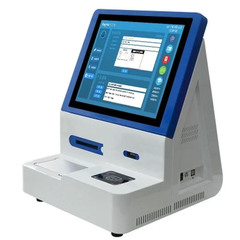US $1.235.00 Check inout system touch screen with ID NFC reader IC card reader barcode scanner buit in