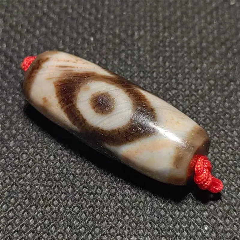 

Old-like Vajra 3 Eyes 12mm*30mm Tibetan Dzi Beads Big Wisdom Totem Amulets Fine Jewelry Making Free Shipping