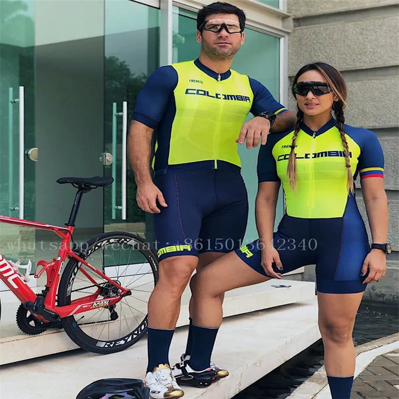 Frenesi pro команда триатлонный костюм для мужчин и женщин пары Велоспорт Джерси комбинезон Верховая езда ropa ciclismo набор Триатлон гель pad