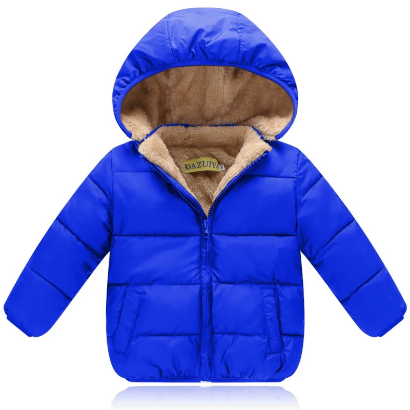 Children Jackets Baby Girl Hooded Fleece Inner Autumn Boys Winter