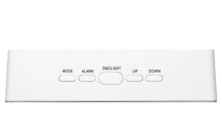 Зеркальный светодиодный белый будильник современные ночные светильники термометр цифровой дисплей с usb зарядкой для спальни офиса автомобиля