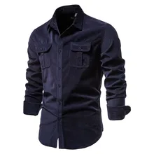 Chemise en velours côtelé pur coton japonais pour homme, coupe ajustée et décontractée, facile à assortir, tenue à même la peau, style Harajuku, collection printemps et automne