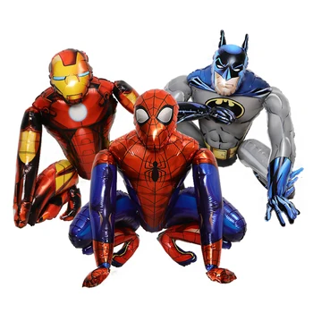 

3D Super hero spiderman iron man batman foil balloon Birthday Party Decoration Children's Toy Avenger baby shower Air Globos