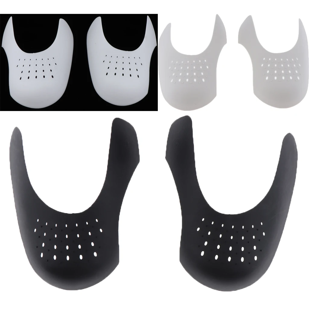 

3 Pairs Sneaker Shields Protector, Shoes Toe Box Inserts, Anti Crease Comfort Cover, Black White Gray