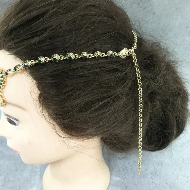 Algeria Antique Head Wear Crystals Bridal Headpiece Moroccan Chic Wedding  Hair Accessories Ethnic Head Chain Hair Accessories