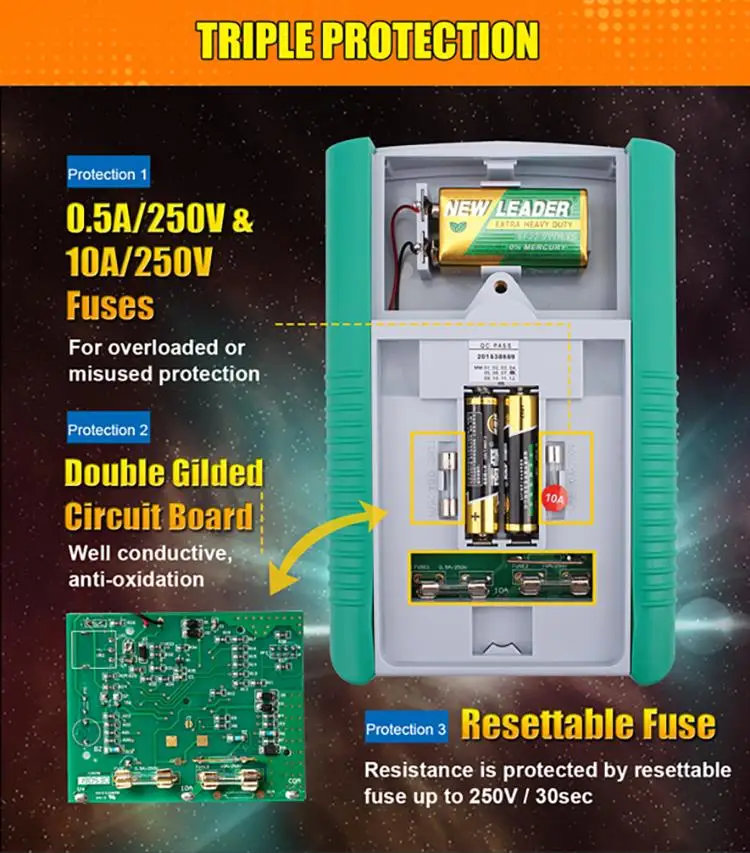 Pro'skit AC/DC Analog Graph Pointer Multimeter Ammeter Measured Capacitance Resistance Current Voltage Protection Function Meter tube micrometer