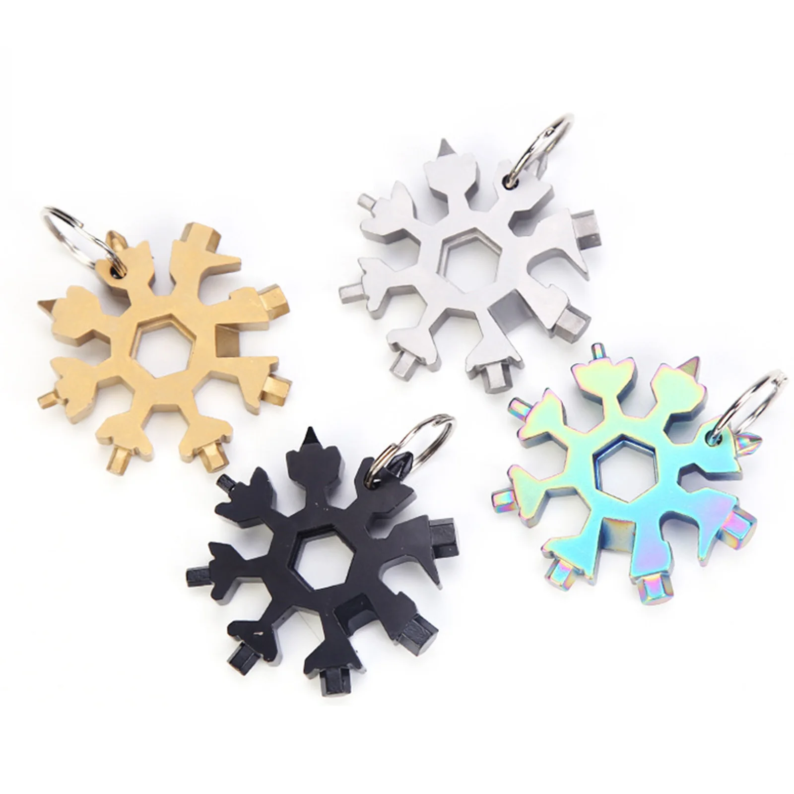 

18 In 1 Snowflake Tool Card Combination Multifunctional Snowflake Screwdriver Snowflake Wrench Tool Snowflake Tool Card