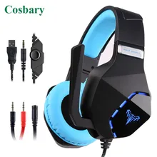 Cosbary 3.5mm Plug Wired Back-light Gaming Headphone Surround Stereo Game Headset with Microphone for PC Gamer Laptop Computer Cosbary 3.5mm Plug Wired Back-light Gaming Headphone Surround Stereo Game Headset with Microphone for PC Gamer Laptop Computer