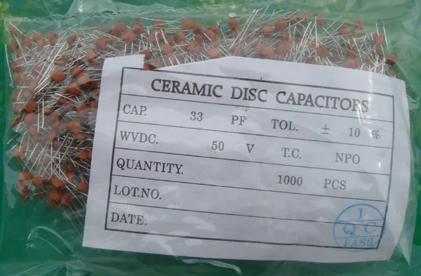 1 упаковка 1000 керамических конденсаторов только 33 pf 33 p 50 v