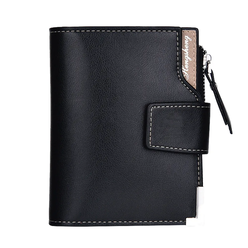 

2018 Leather Men Wallets Simple Style Hasp Purse Business Card Holder Brand High Quality Male Wallet Bifold Coin Pocket Purse