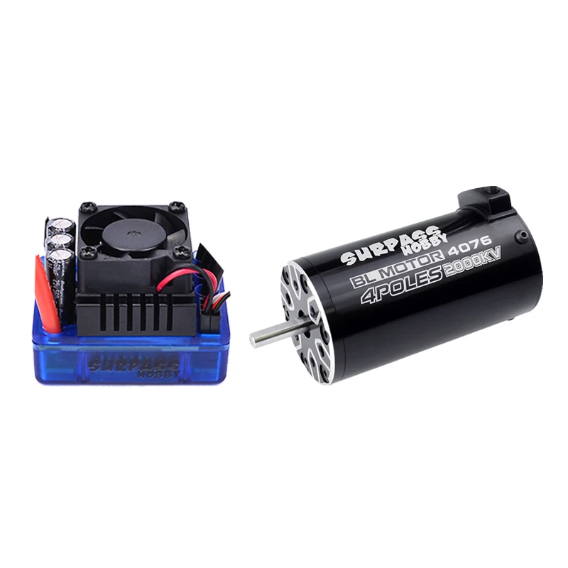 SURPASSHOBBY 4076 2000KV бесщеточный мотор водонепроницаемый безсенсорный+ 120A ESC для 1:8 RC Дрифт гоночный внедорожный альпинистский автомобиль
