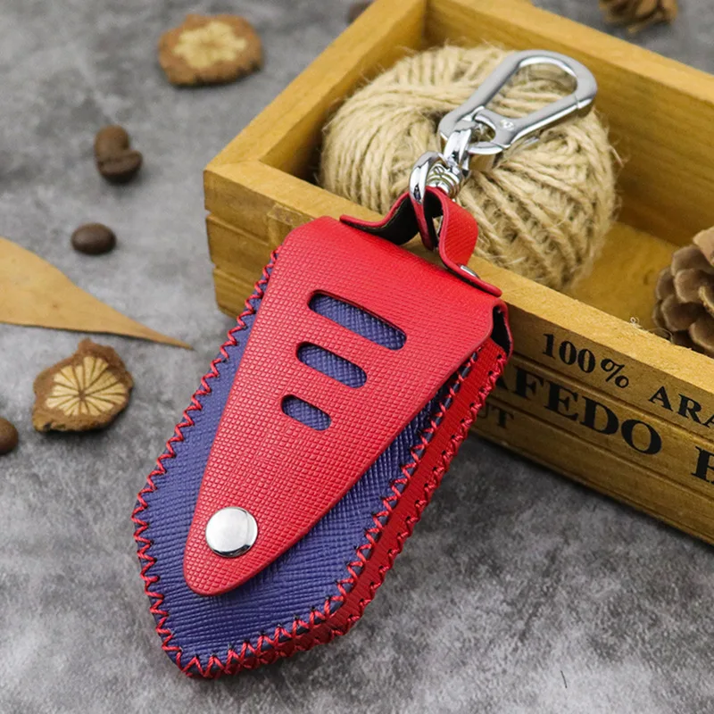

Top Quality Leather Key Case for Car Handmade Men Housekeeper Organizer Pouch Fashion Auto Key Cover Automobile Car Keys Holder