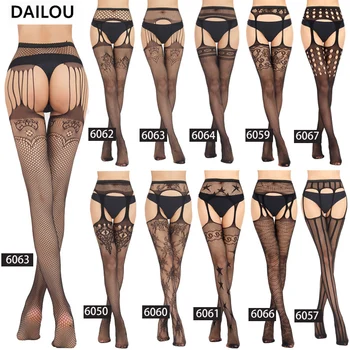 

New Kawaii Sexy Pantyhose Woman Sweet Lace Fishnet Stockings Black Sexy Trendy Underwear Knee High Socks Bonas Christmas Gifts