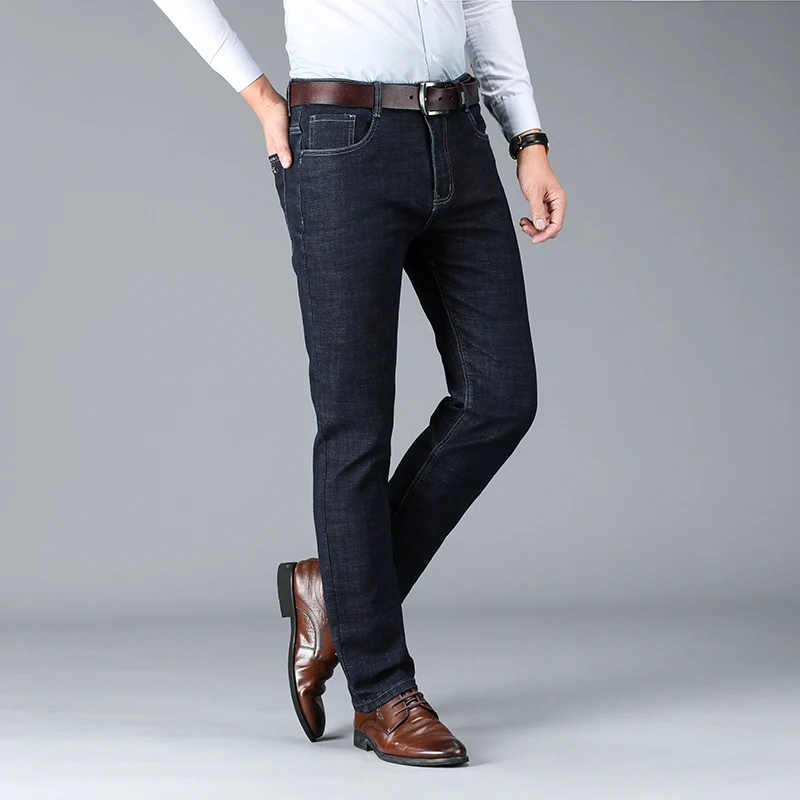 Xuansheng, черные мужские джинсы, новинка, классический модный дизайн, прямые, стрейчевые, высокая талия, свободные, деним, большой размер, уличная одежда, джинсы