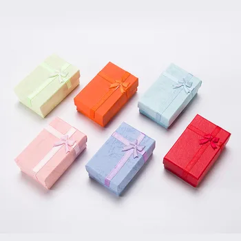 

5*8*2.6CM Bow-Knot Jewelry Box For Ring Earrings Bracelet Pendant Necklace Common Boxs