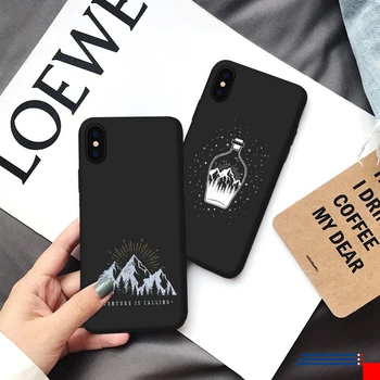 

Luxury Phone Case For iPhone 11 X XS XR XS Max 8 7 6 6S 5 Plus Case Mountain Peak Forest Lake Soft Silicone TPU Back Cover Cases