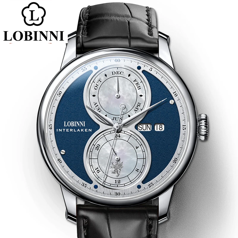 Lobinni Automatic Mechanical Watch Men уке  Relogio Waterproof Luxury Latest Business Wrist-2