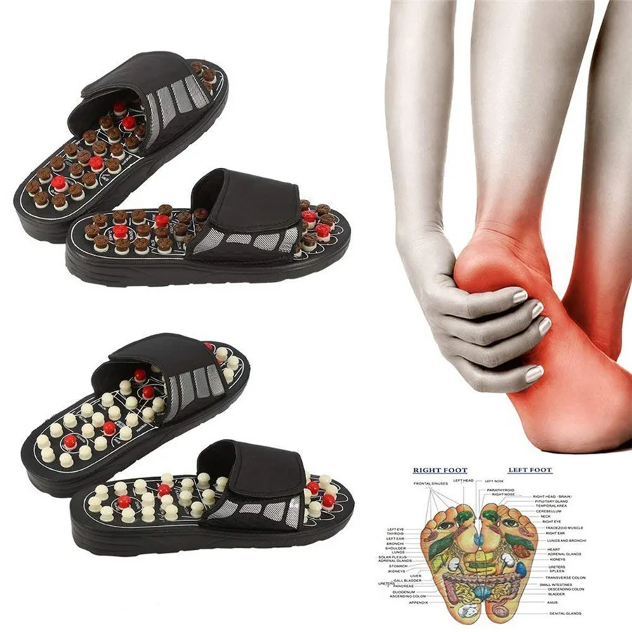 ladies men's foot massage therapy activation care adjustable sandals slippers foot health massage shoes magnetic therapy 35A14 (26)
