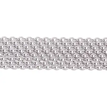 

2m/Box 316 Stainless Steel Cross Chains Rolo Chains for Jewelry Craft Making