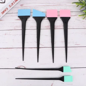 

6PCS/Set Hair Dyeing Brush Practical Silicone Tinting Coloring Bleach Scraping Plate for Hair Salon