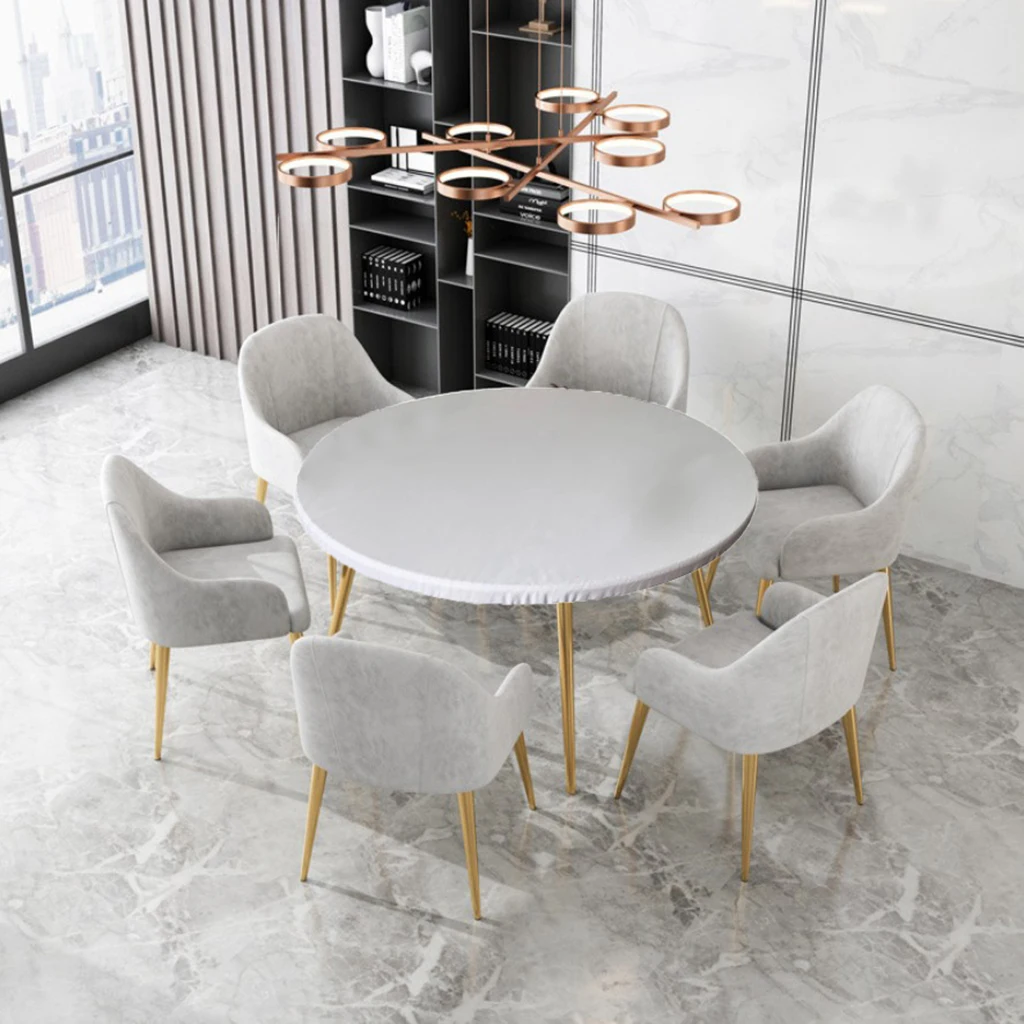 Elastic Edged Fitted Table Cover Cloth Round Tablecloth 48inch for Party BBQ Elastic Edged Fitted Table Cover Cloth Round Tablecloth 48inch for Party BBQ