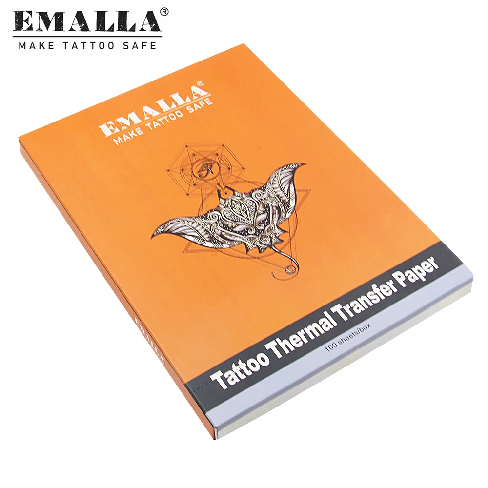 EMALLA 100 шт татуировочный термографический трафарет переводная бумага для тату A4 Размер термобумага termic татуировки