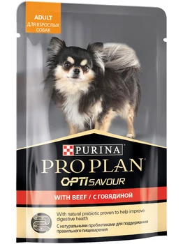 

PRO PLAN PURINA PRO PLAN ADULT for adult dogs of small breeds with beef sauce 100g