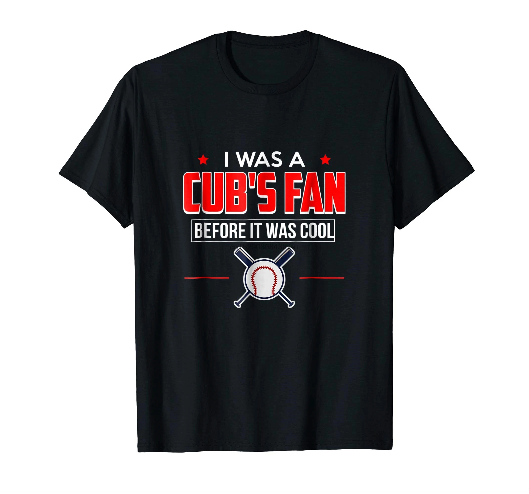 I Was A Cub's Fan прежде чем это было классная забавная Футболка спортивная Мужская