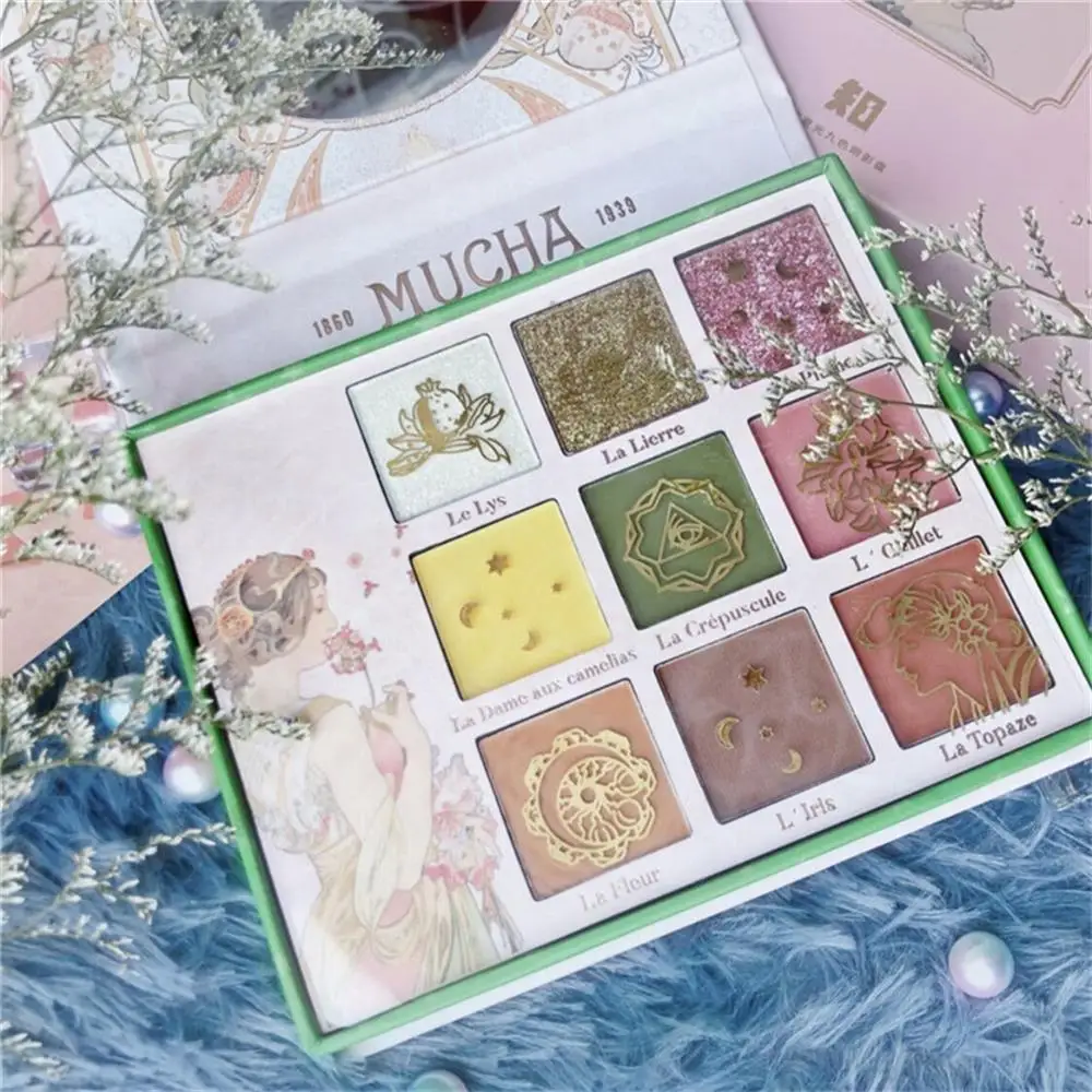9 Colors Brand Palette Pressed Powder Glitter Eyeshadow Palette Matte shimmer Eyeshadow Palette Eyeshadow Nude Color Eye Pigment