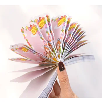 

2 Packs/lot Cute Sticky Memo Pads Kawaii Raccoon Squirrel Duck Flower Girls Series Lovely Sticky Notes Notepad Stationery 200PCS