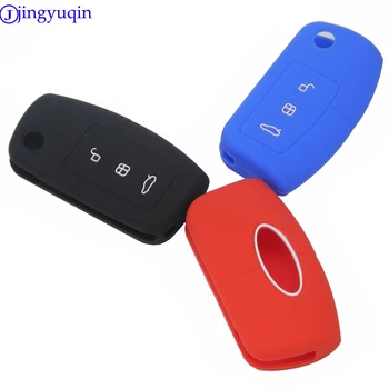 

10pcs Silicone Key Remote Cover Case Protect For Ford Fiesta Focus 2 Ecosport Kuga Escape 3 Buttons Car Flip Key Accessaries