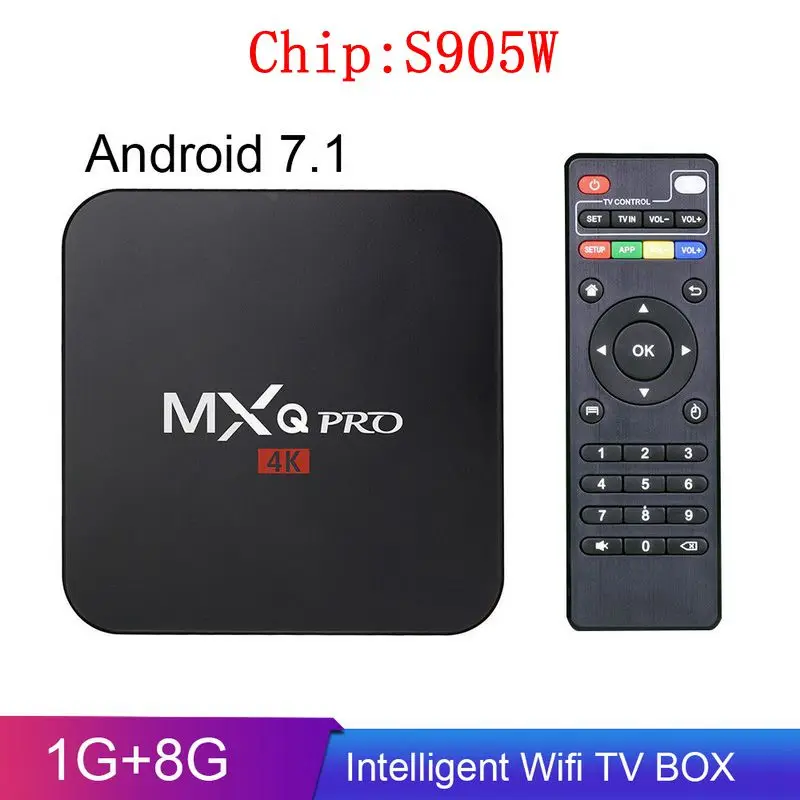 MXQ Pro 4K Android tv Box 2G 16G Smart BOX Android 8,1 4K HD 3D 2,4G WiFi RK3229 S905W четырехъядерный Медиаплеер Smart tv Box - Цвет: S905W 1G 8G