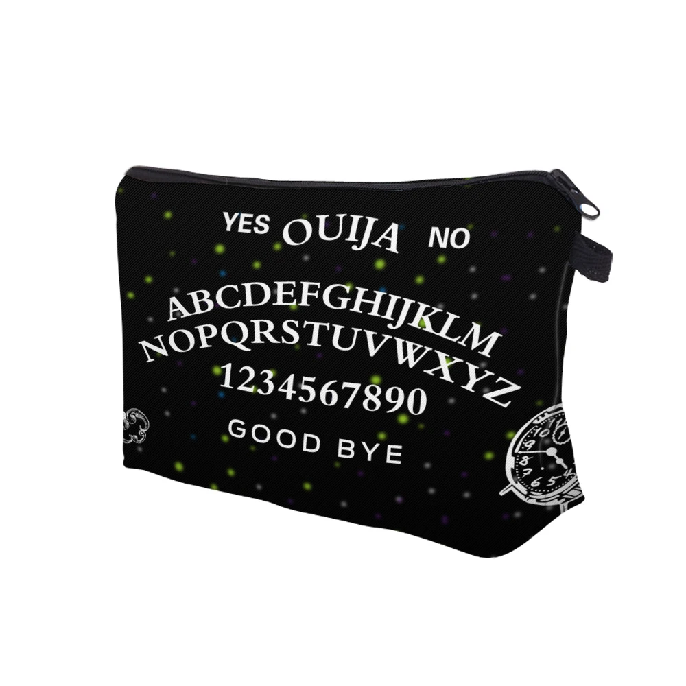 Deanfun Элегантная черная маленькая косметичка с буквенным принтом, косметички для женщин, дорожные сумки для хранения в подарок 51524