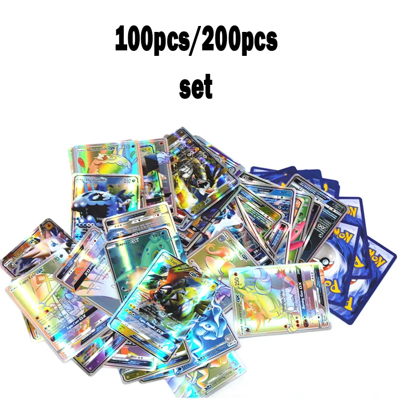

GX MEGA Shining Cards Game Battle Cartes pokemon 100pcs 200pcs set Trading Cards Game Children Pokemon Toy