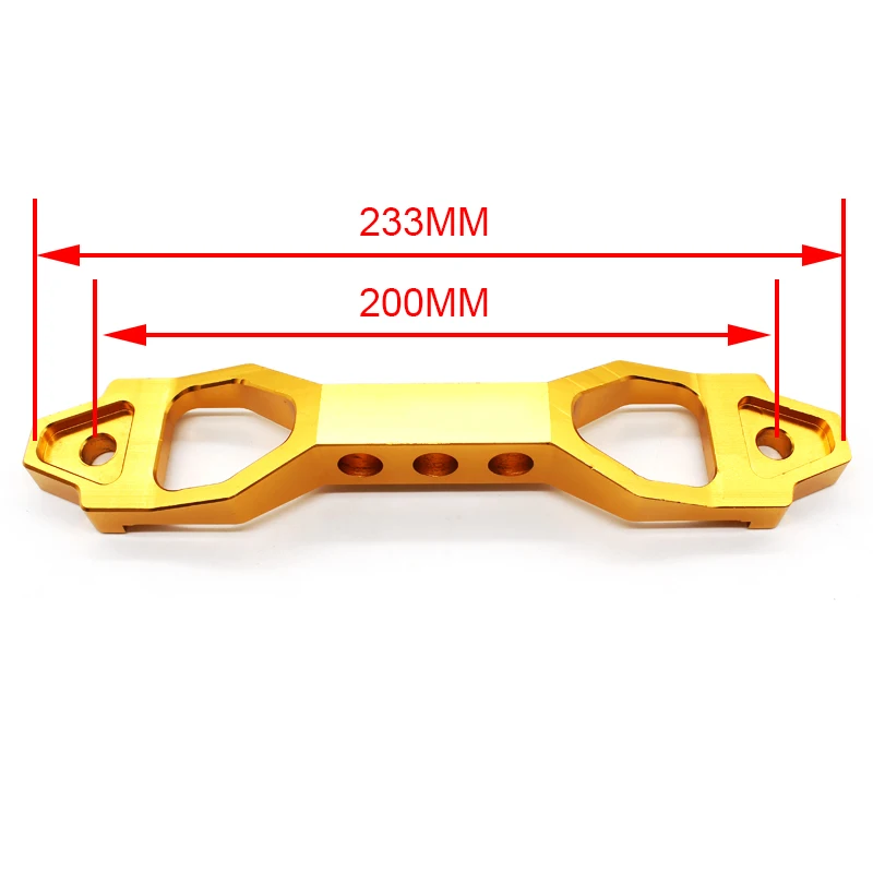 DEFT 233 мм/200 мм алюминиевая красная заготовка алюминиевая Автомобильная батарея крепление кронштейн держатель бар с логотипом для Honda Civic - Цвет: Long gold
