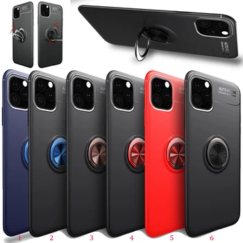 

100pcs/lot For iPhone SE 2020 SE2 Anti-scratch Invisible Magnetic Support Ring Buckle Case For iPhone 11 Pro Max