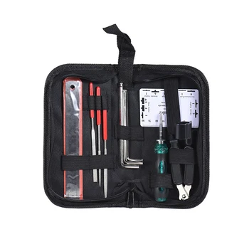 

Guitar Repairing Maintenance Tools with String Organizer Winder String Cutter Bridge String Action Ruler Gauge for Guitar