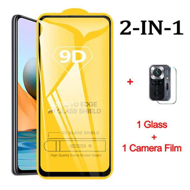 Защитное стекло закаленное 2 в 1 для Xiaomi Redmi Note 7 8Pro 9pro 8 8A 9s Pro | Мобильные телефоны и