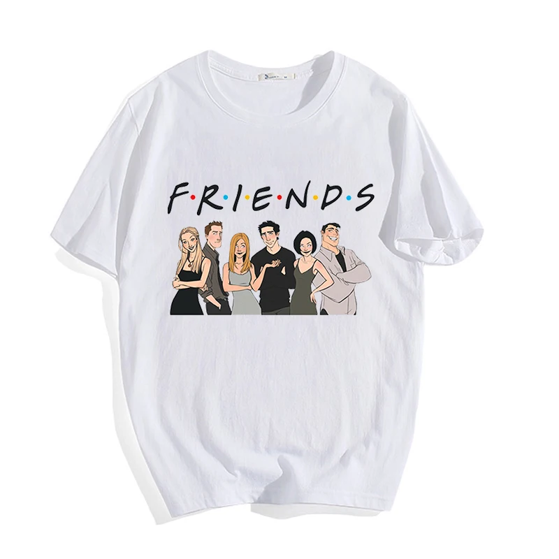 Футболка с надписью Friends мужская и женская футболка Harajuku футболки в стиле хип-хоп