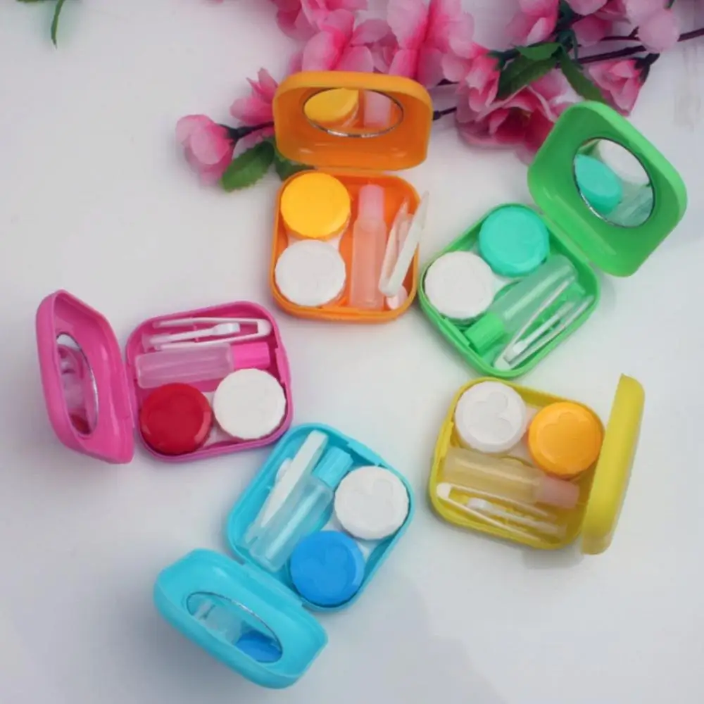 

2019 Hot New Candy-Colored Contact Lens Case Portable Storage Case Box Holder Container Outdoor Lovely Travel Contact Lenses Box