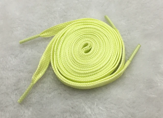 1 Pair Luminous Shoelaces Flat Sneakers Canvas Shoe Laces Glow In The Dark Night Color Fluorescent Shoelace 80/100/120/140cm Yellow