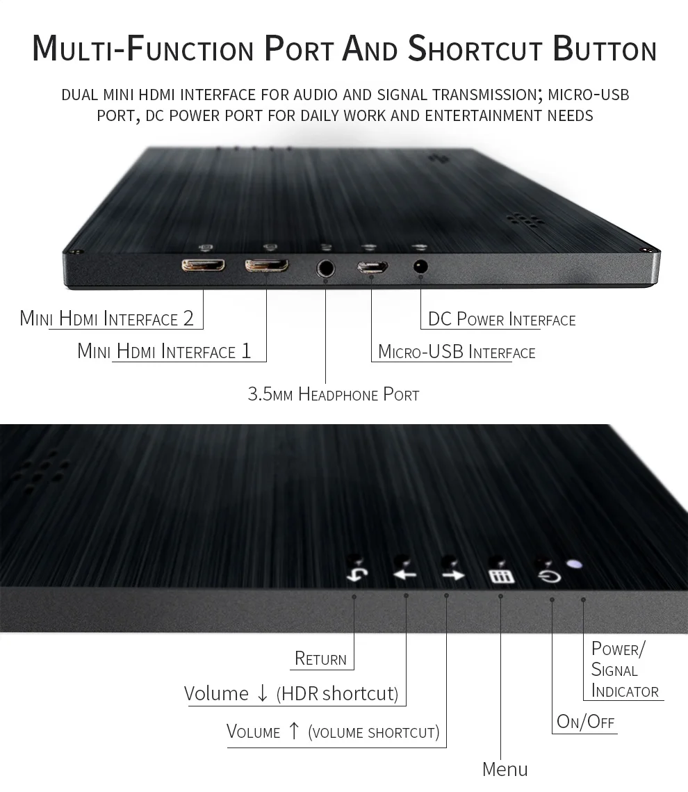 10,1 дюймов 2560*1600 FHD портативный монитор HDMI ЖК-экран для Ps4 Xbox ПК компьютер Ноутбук ips игровой монитор дисплей мини размер