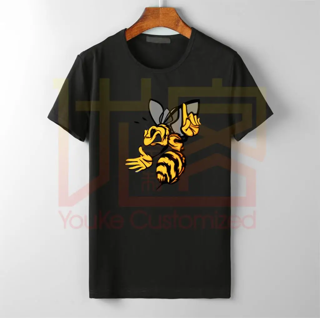 Футболка с принтом Angry Hornet мужские хлопковые футболки желтой Пчелкой забавные