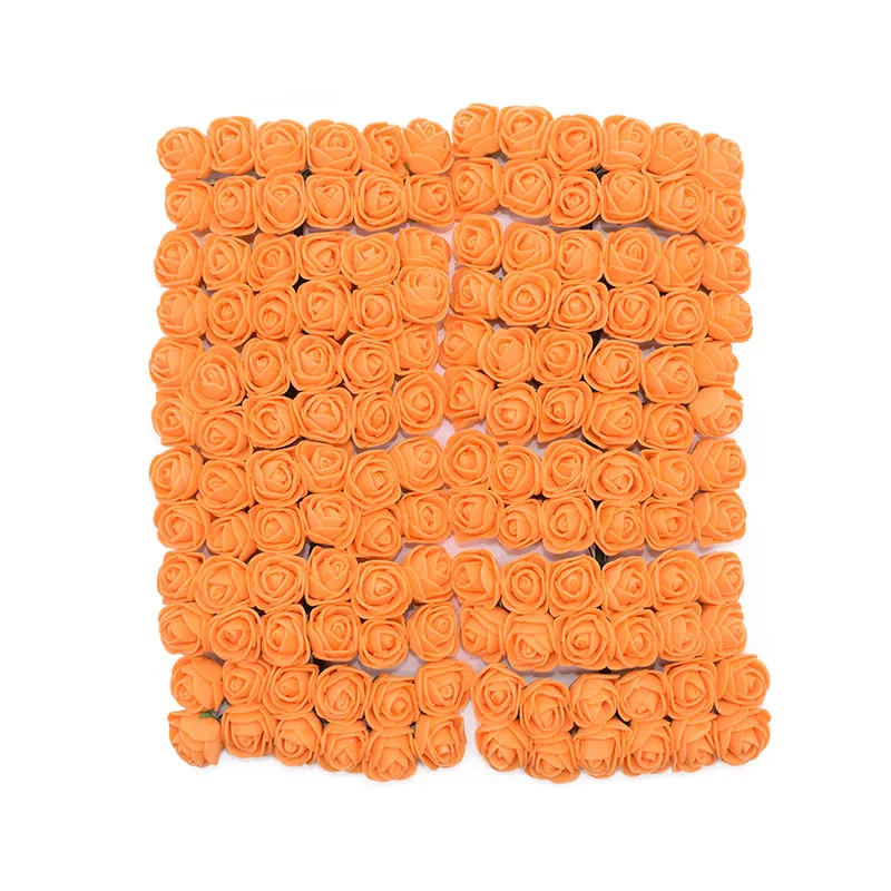 PE17 144pcs 2 см 144 шт Искусственные из ПЭ пена роза цветок DIY Мишка розы для Свадебные украшения ручной работы подарок букет роз цветы венок - Цвет: PE17 144pcs