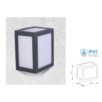 

V-TAC LD8337C Led wall lamp wall lights wall lantern 12W 3000K Gray IP65 casing 360 degree SKU-8337